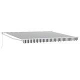 Tenda Retrattile Antracite e Bianca 4x3 m Tessuto e Alluminio
