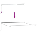 Tenda Retrattile Antracite e Bianca 4x3 m Tessuto e Alluminio