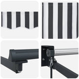 Tenda Retrattile Antracite e Bianca 4x3 m Tessuto e Alluminio
