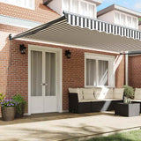 Tenda Retrattile Antracite e Bianca 5x3 m Tessuto e Alluminio