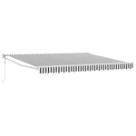 Tenda Retrattile Antracite e Bianca 4x3 m Tessuto e Alluminio