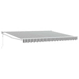 Tenda Retrattile Antracite e Bianca 4x3 m Tessuto e Alluminio