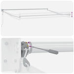Tenda Retrattile Antracite e Bianca 4x3 m Tessuto e Alluminio