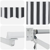 Tenda Retrattile Antracite e Bianca 4x3 m Tessuto e Alluminio