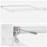 Tenda Retrattile Antracite e Bianca 4,5x3 m Tessuto e Alluminio