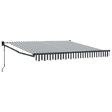 Tenda da Sole Antracite e Bianca 3x2,5 m Tessuto e Alluminio