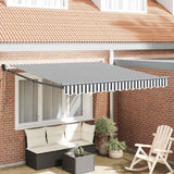 Tenda da Sole Antracite e Bianca 3x2,5 m Tessuto e Alluminio