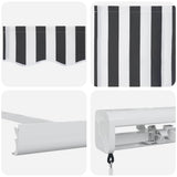 Tenda Retrattile Antracite e Bianca 4,5x3 m Tessuto e Alluminio
