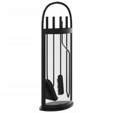 Set Attrezzi per Caminetto 5 pz 23x15x66 cm in Acciaio