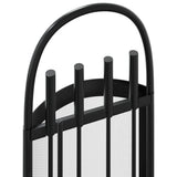 Set Attrezzi per Caminetto 5 pz 23x15x66 cm in Acciaio