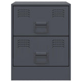 Comodino Antracite 34,5x39x44 cm in Acciaio