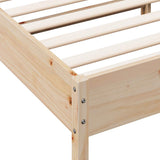 Letto senza Materasso 140x190 cm in Legno Massello di Pino
