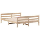 Letto senza Materasso 120x200 cm in Legno Massello di Pino