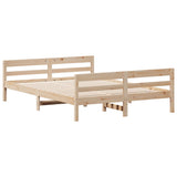 Letto senza Materasso 120x200 cm in Legno Massello di Pino