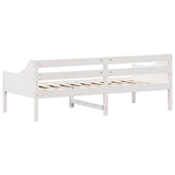 Dormeuse senza Materasso Bianca 90x200 cm Legno Massello Pino
