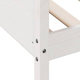 Dormeuse senza Materasso Bianca 90x200 cm Legno Massello Pino