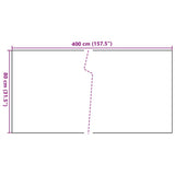 Paravento da Balcone Nero 400x80 cm in Polyrattan