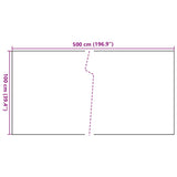 Paravento da Balcone Nero 500x100 cm in Polyrattan