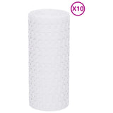 Schermi da Balcone 10 pz Bianchi 255x19 cm in Polyrattan