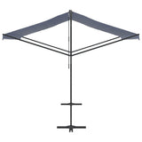 Tenda da Sole Blu e Bianca 300x300 cm in Tessuto e Acciaio