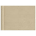 Paravento da Balcone Beige 75x800 cm 100% Poliestere Oxford