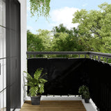 Paravento da Balcone Nero 90x1000 cm 100% Poliestere Oxford