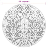 Tappeto da Esterno ARAKIL Arancione e Bianco 160 cm in PP