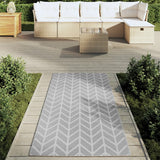 Tappeto da Esterni ARAKIL Grigio 80x150 cm in PP