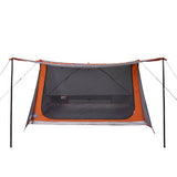 Tenda da Campeggio 2 Persone Grigio e Arancione Impermeabile