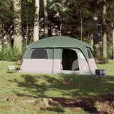 Tenda Familiare Cabina per 8 Persone Verde Impermeabile