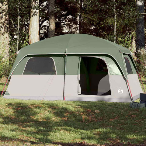 Tenda Familiare Cabina per 8 Persone Verde Impermeabile