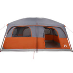 Tenda Familiare Cabina 10 Persone Grigia Arancione Impermeabile