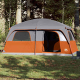 Tenda Familiare Cabina 10 Persone Grigia Arancione Impermeabile