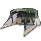 Tenda da Campeggio con Portico per 4 Persone Verde Impermeabile