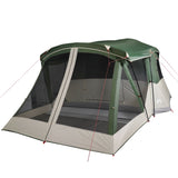 Tenda da Campeggio con Portico per 4 Persone Verde Impermeabile