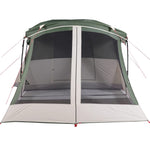 Tenda da Campeggio con Portico per 4 Persone Verde Impermeabile