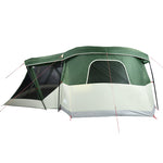 Tenda da Campeggio con Portico per 4 Persone Verde Impermeabile