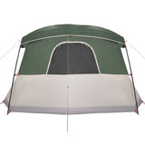 Tenda da Campeggio con Portico per 4 Persone Verde Impermeabile