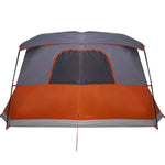 Tenda da Campeggio con Portico 4 Persone Arancione Impermeabile