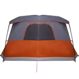 Tenda da Campeggio con Portico 4 Persone Arancione Impermeabile