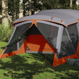 Tenda da Campeggio con Portico 4 Persone Arancione Impermeabile