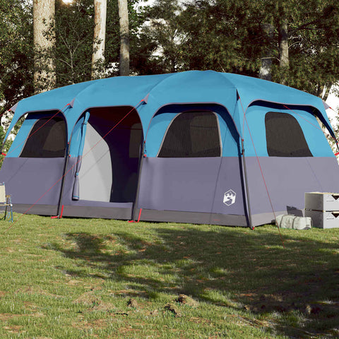 Tenda Familiare Cabina per 10 Persone Blu Impermeabile