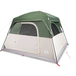 Tenda da Campeggio a Cabina per 4 Persone Verde Impermeabile