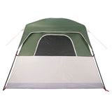 Tenda da Campeggio a Cabina per 4 Persone Verde Impermeabile
