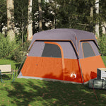 Tenda da Campeggio a Cabina 4 Persone Arancione Impermeabile
