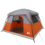 Tenda da Campeggio a Cabina 4 Persone Arancione Impermeabile
