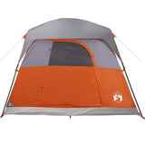Tenda da Campeggio a Cabina 4 Persone Arancione Impermeabile