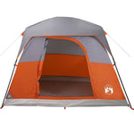 Tenda da Campeggio a Cabina 4 Persone Arancione Impermeabile