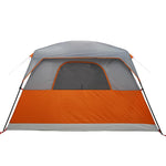 Tenda da Campeggio a Cabina 4 Persone Arancione Impermeabile