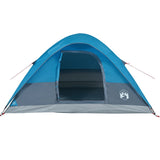 Tenda da Campeggio a Cupola per 4 Persone Blu Impermeabile